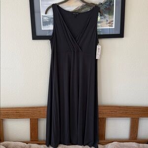 Eileen Fisher Sleeveless Silk Jersey Dress Size M New, Graphite Color